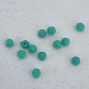 Tjeckiska English Cut - Turquoise Smaragd 3 mm, 50-pack