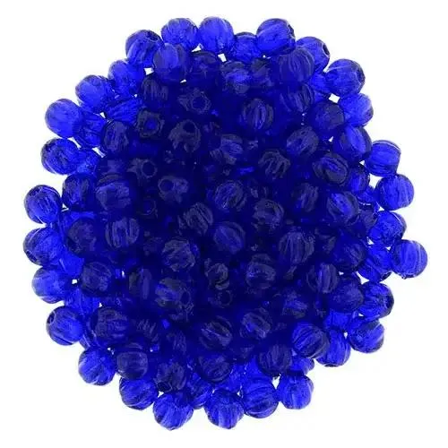 Tjeckiska Melon Round - Cobalt 3mm 50-pack