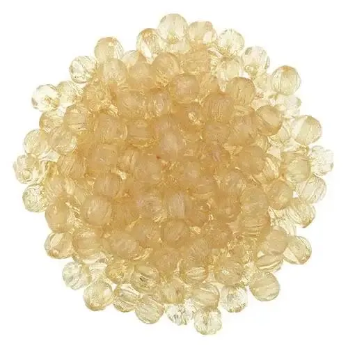 Tjeckiska Melon Round - Luster Glass Champagne 3mm 50-pack