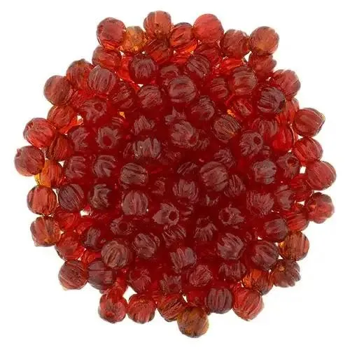 Tjeckiska Melon Round - Siam Ruby 3mm 50-pack