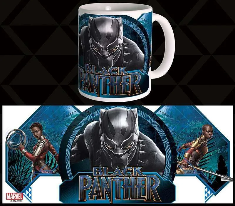 Träkol Panter Dora Milaje Mug - En hyllning till styrka och skönhet