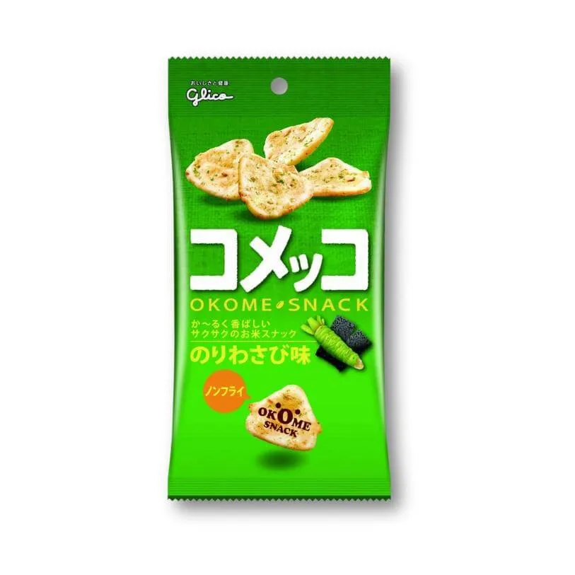Glico Komeko – Sjögräs och wasabi-risknäcke