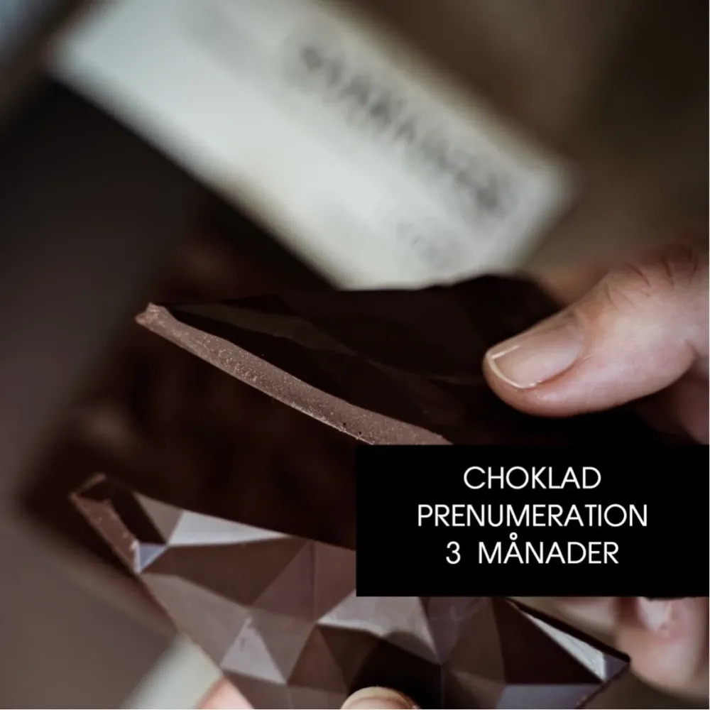 Ett kvartal av choklad. Prenumeration på månadens chokladlåda - (3 månader)
