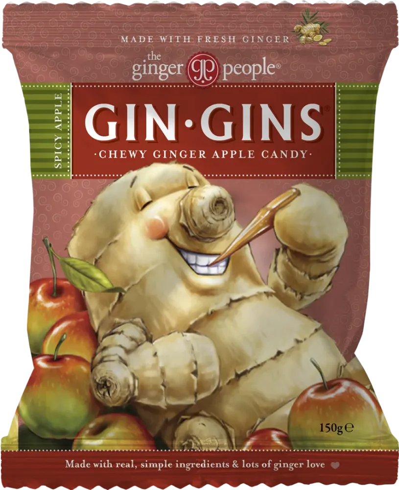 Ingefärskarameller, spicy apple, 150 g