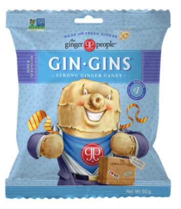 Ingefärskarameller, superstark, 60 g