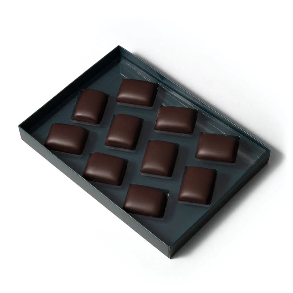 Presentask med kolor i fin mörk choklad och äkta vanilj