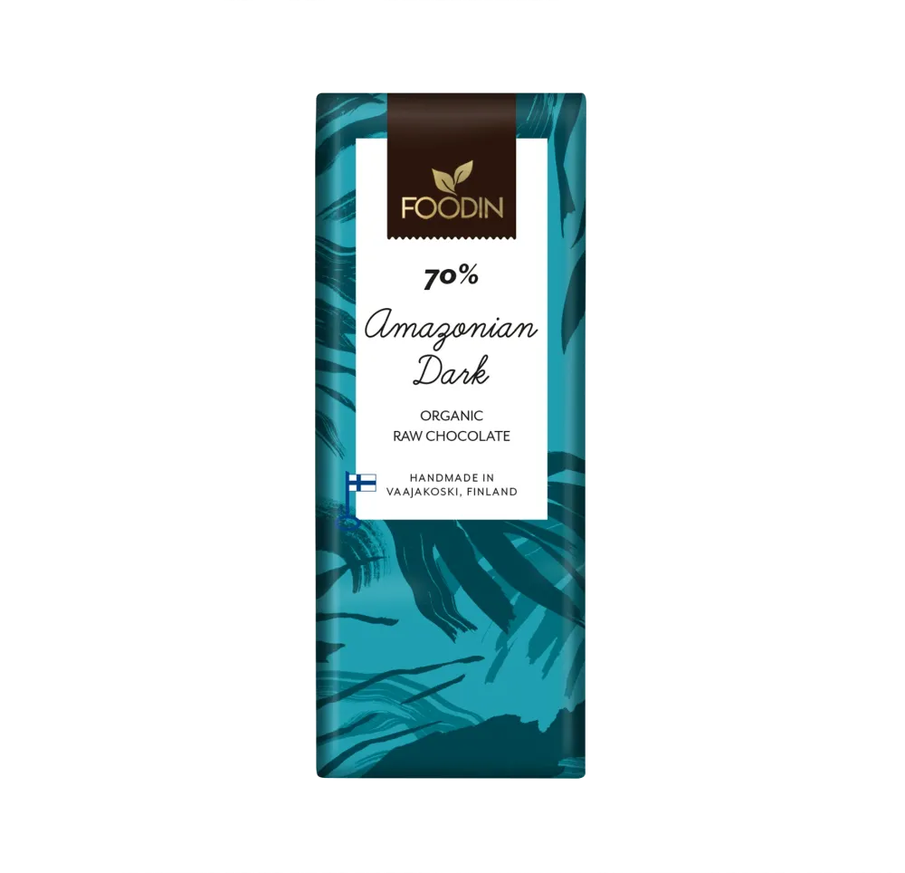 Råchoklad, amazonian dark 70%, 40 g