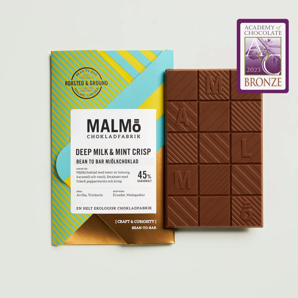 Deep milk & mint crisp 45% - chokladkaka