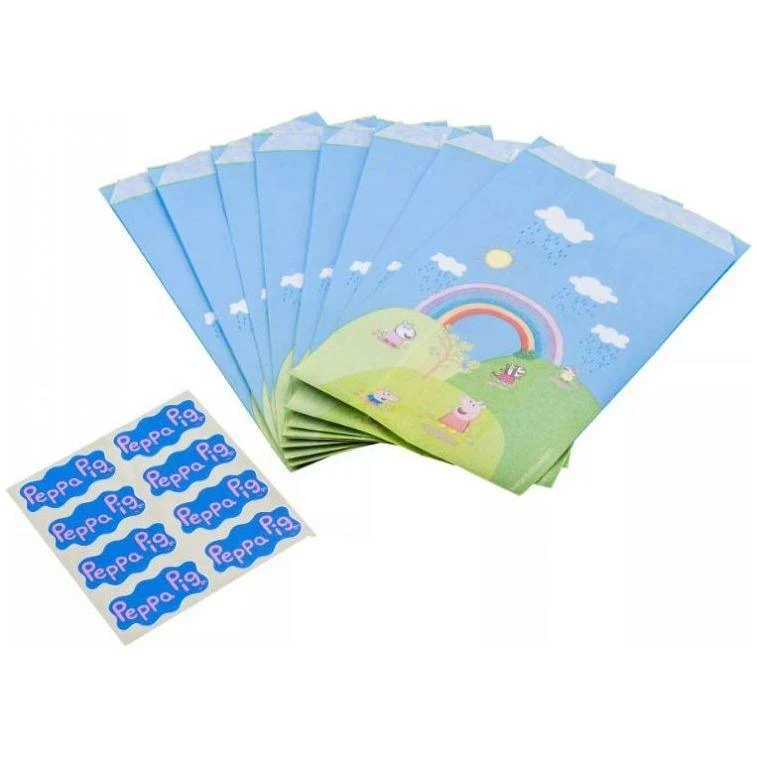 Set/8 Påsar för Godis Peppa Pig