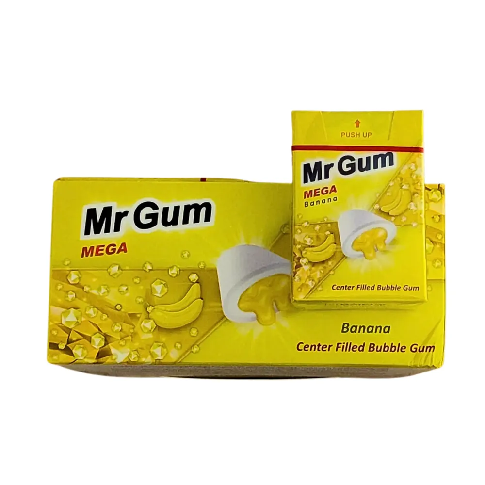 Mr Gum Mega Banana tuggummi - Utgånget datum med garanti