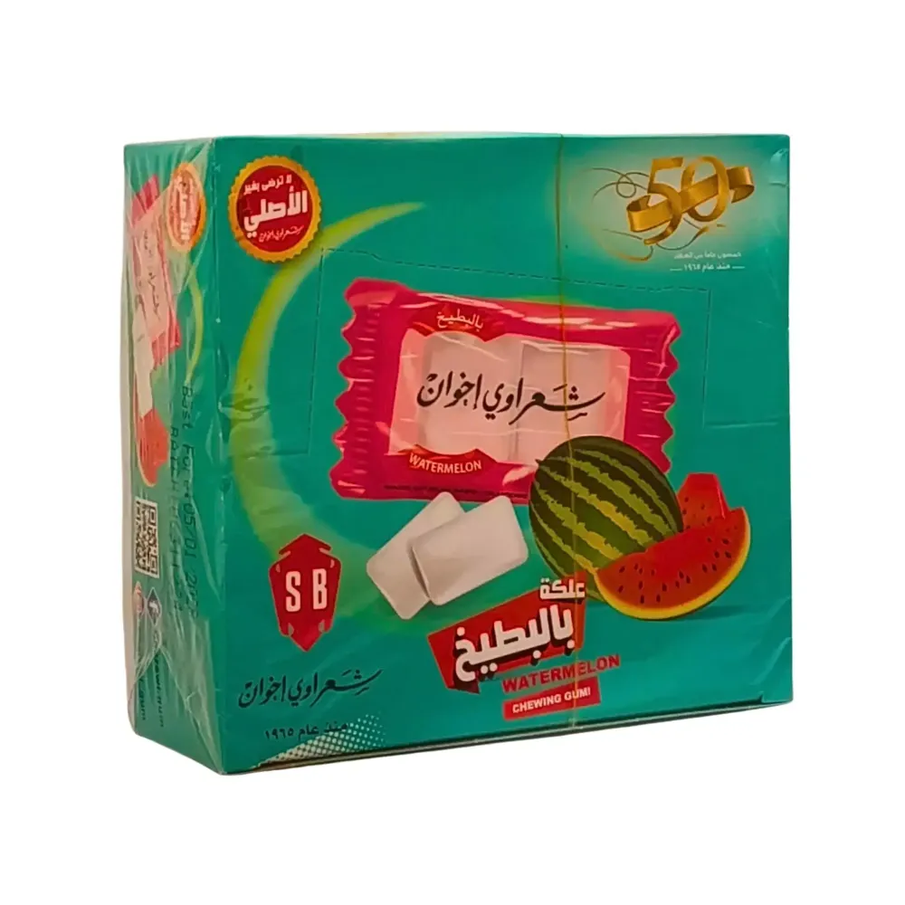 Sharawi Tuggummi Vattenmelon 24 st | Fruktigt och uppfriskande tuggummi