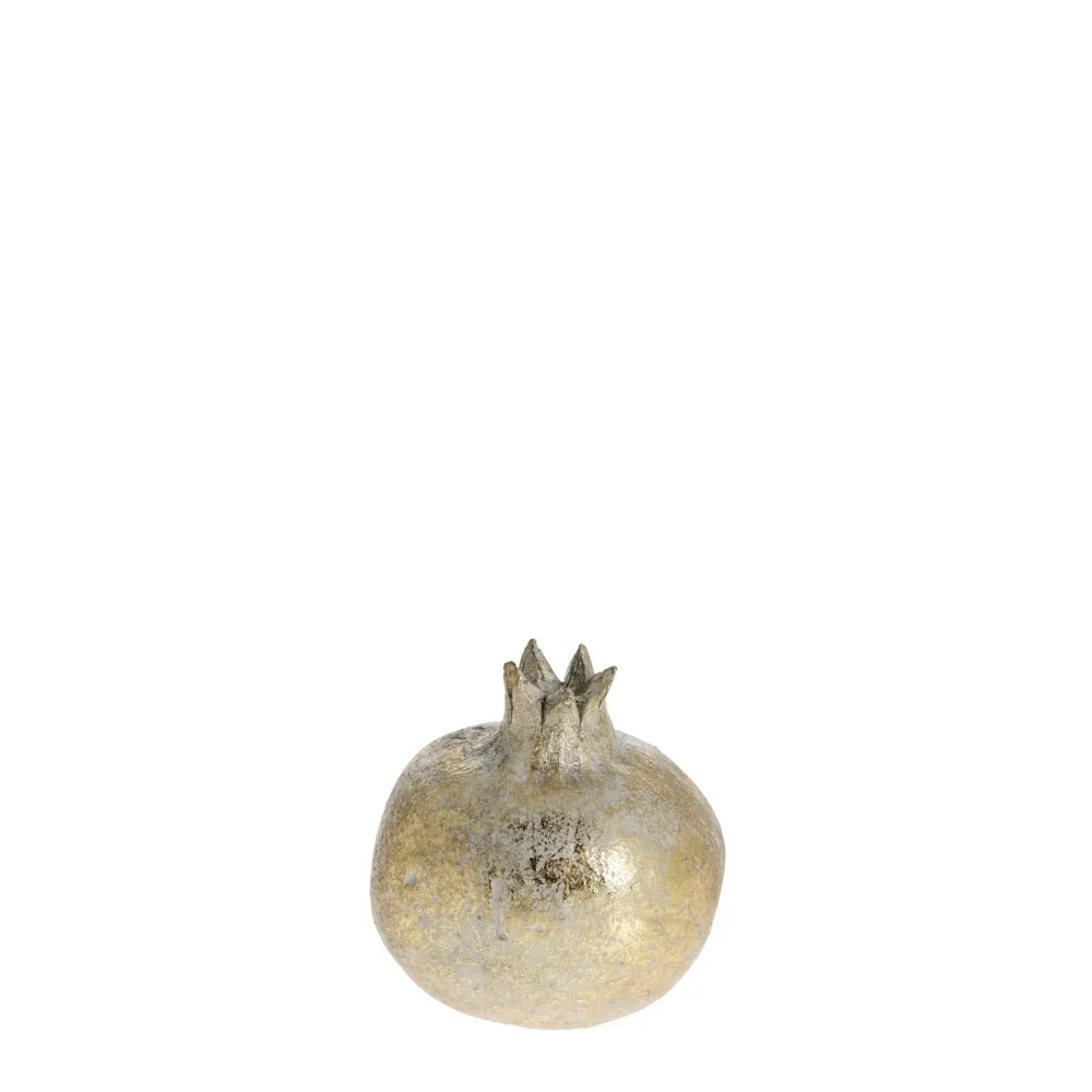 Serafina granatäpple H8 cm. ljust guld