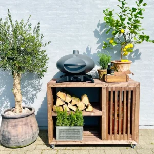 Luksus Grillbord med Gasflaskeskjuler | Brunbejdset 52