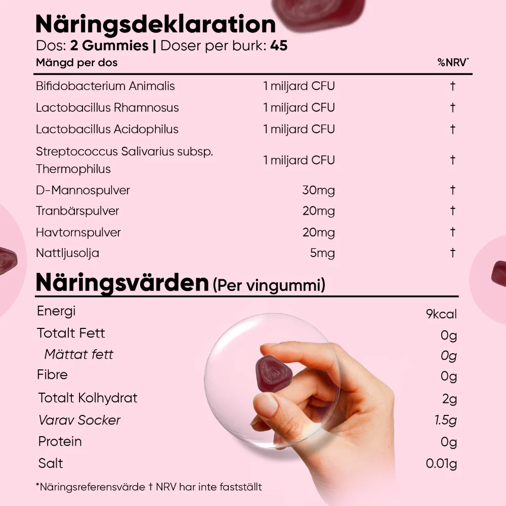 Probiotika Gummies för kvinnor