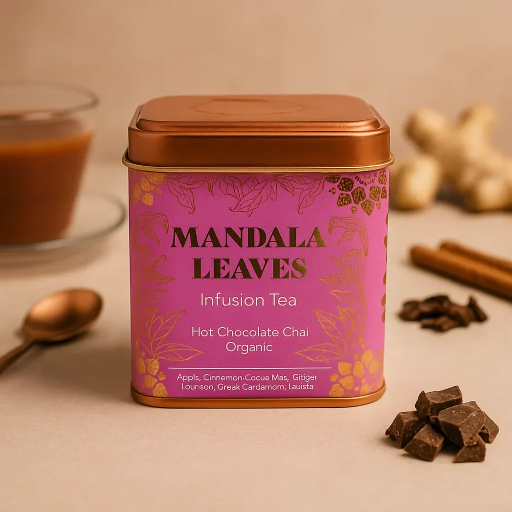 Ekologiskt koffeinfritt chokladchai-te 50g burk