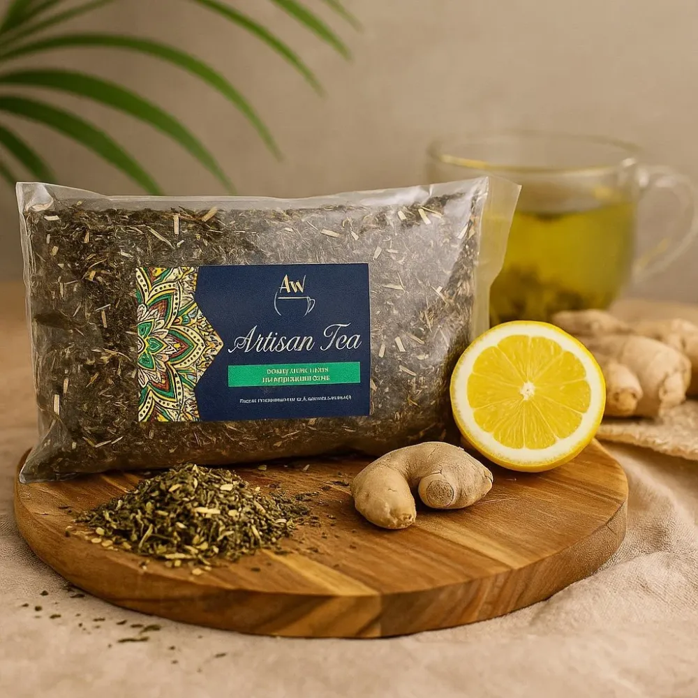 Grönt te med citron och ingefära ekologisk 1kg