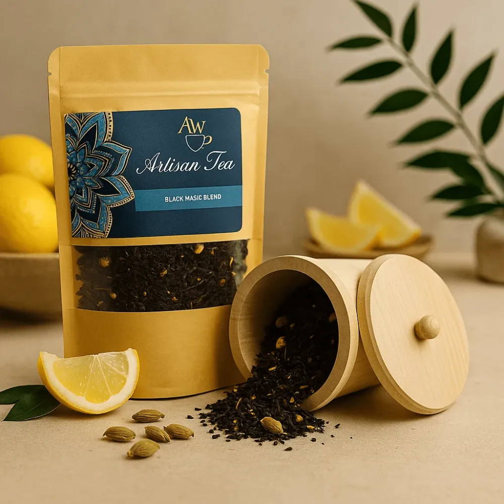 Löst svart te 50g, Black Magic-blandning