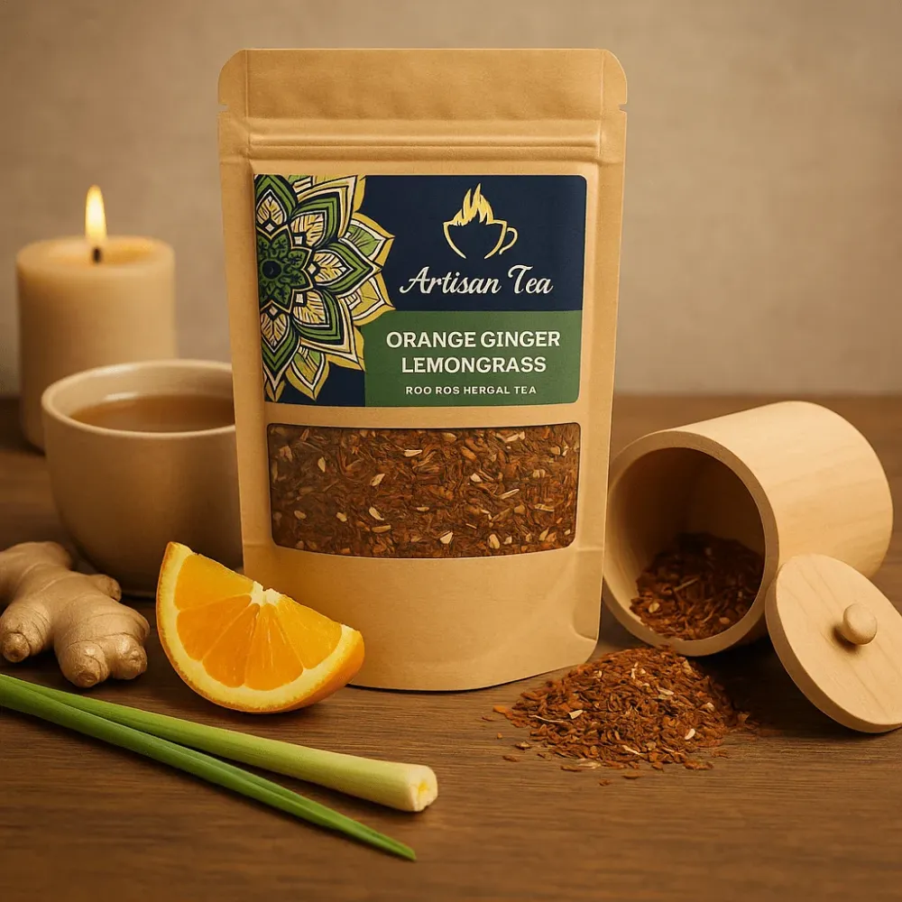 Rooibos örtte apelsin ingefära citrongräs 50g