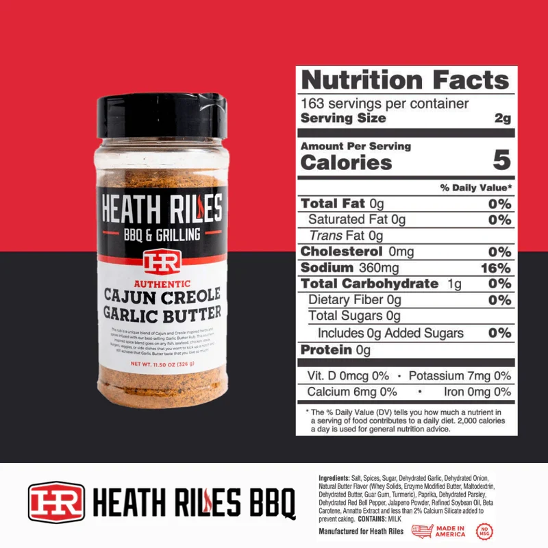 Heath Riles Cajun Creole Garlic Butter Rub