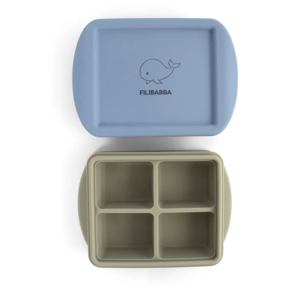 FILIBABBA Ocean Mix Baby Food Freezer Tray 4x65 Ml two-unit