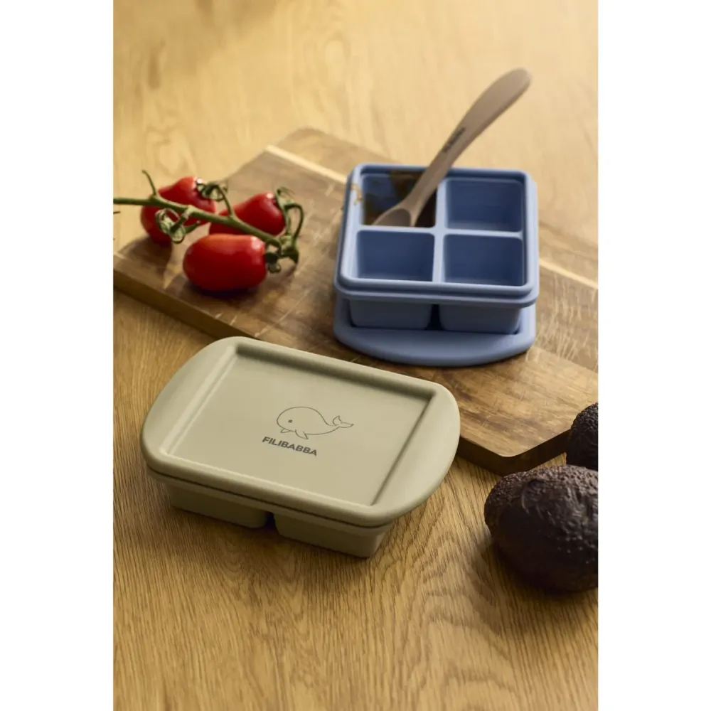 FILIBABBA Ocean Mix Baby Food Freezer Tray 4x65 Ml two-unit