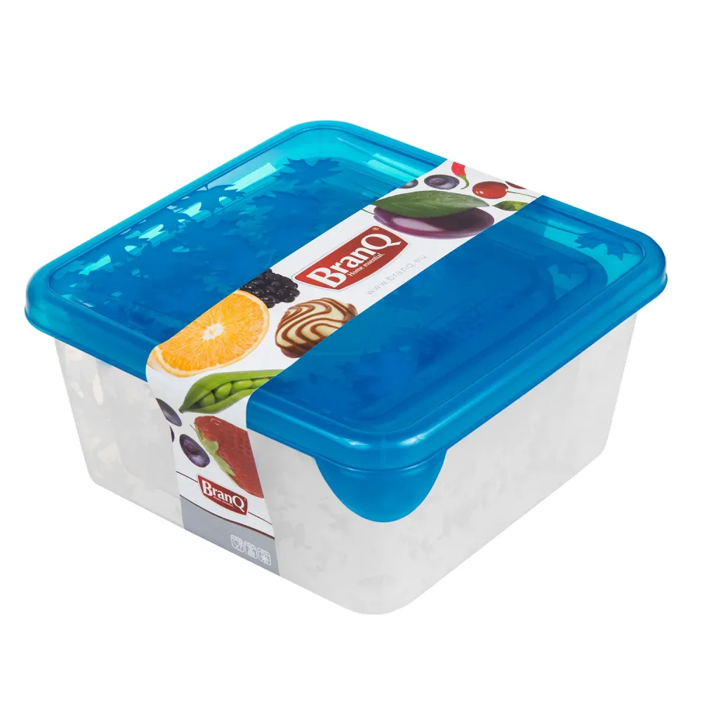 3 x matbehållare i köksförvaring Branq Lid Fridge Random Colour 0.45l 0.75l 1.25l