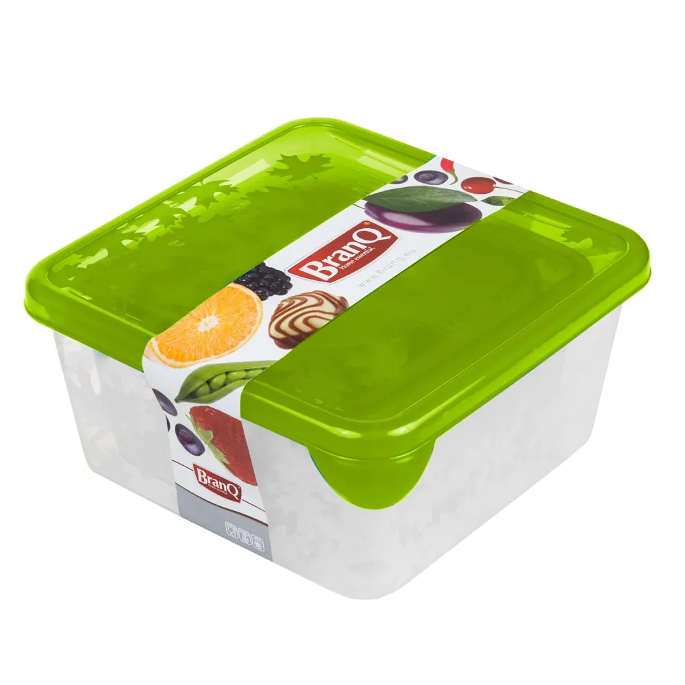 3 x matbehållare i köksförvaring Branq Lid Fridge Random Colour 0.45l 0.75l 1.25l