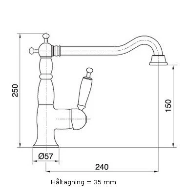 Köksblandare i warm alloy Oxford (fyndvara)