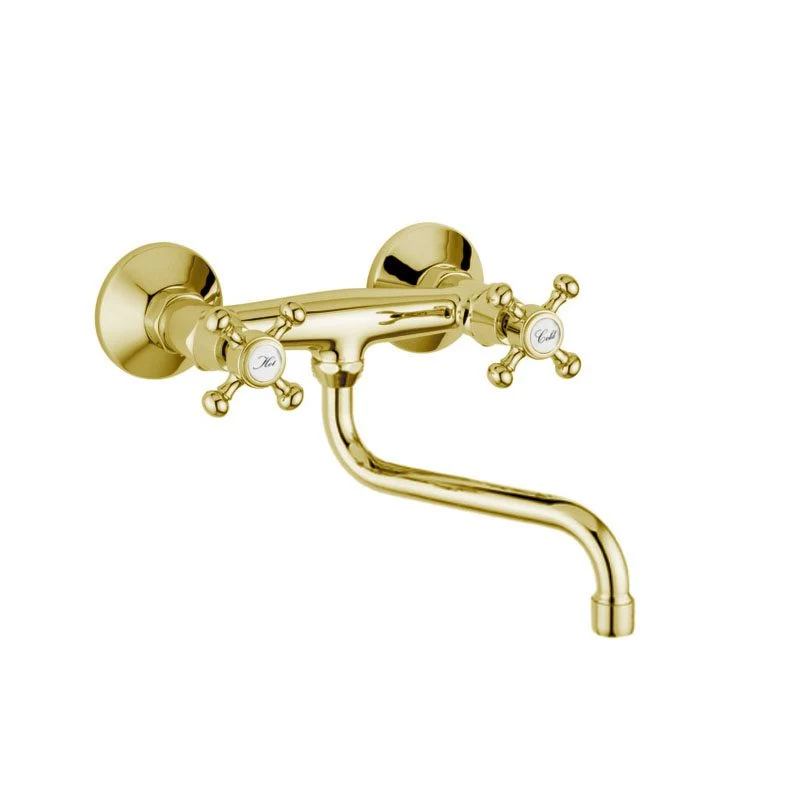 Väggmonterad köksblandare i antique finish Lady