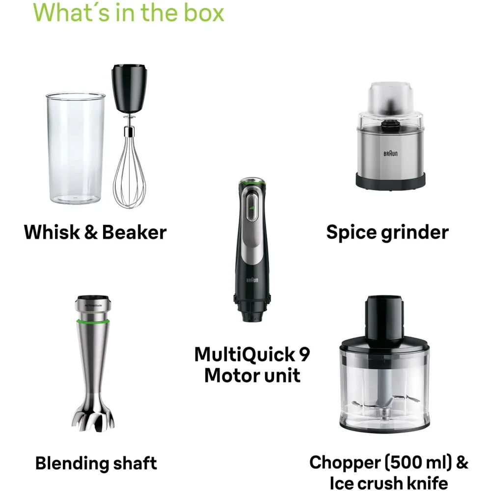 Braun MQ9138XI Stavmixerset MultiQuick 9 Premier 1200W