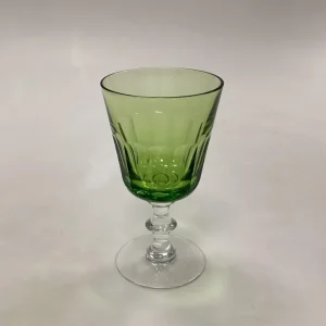 Holmegaard Christian VIII Hvidvinsglas med mørkegrøn cuppa