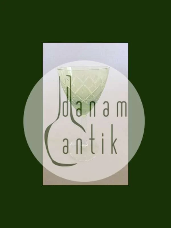 "Wien Antik" Grønt Hvidvinsglas fra Lyngby Glas