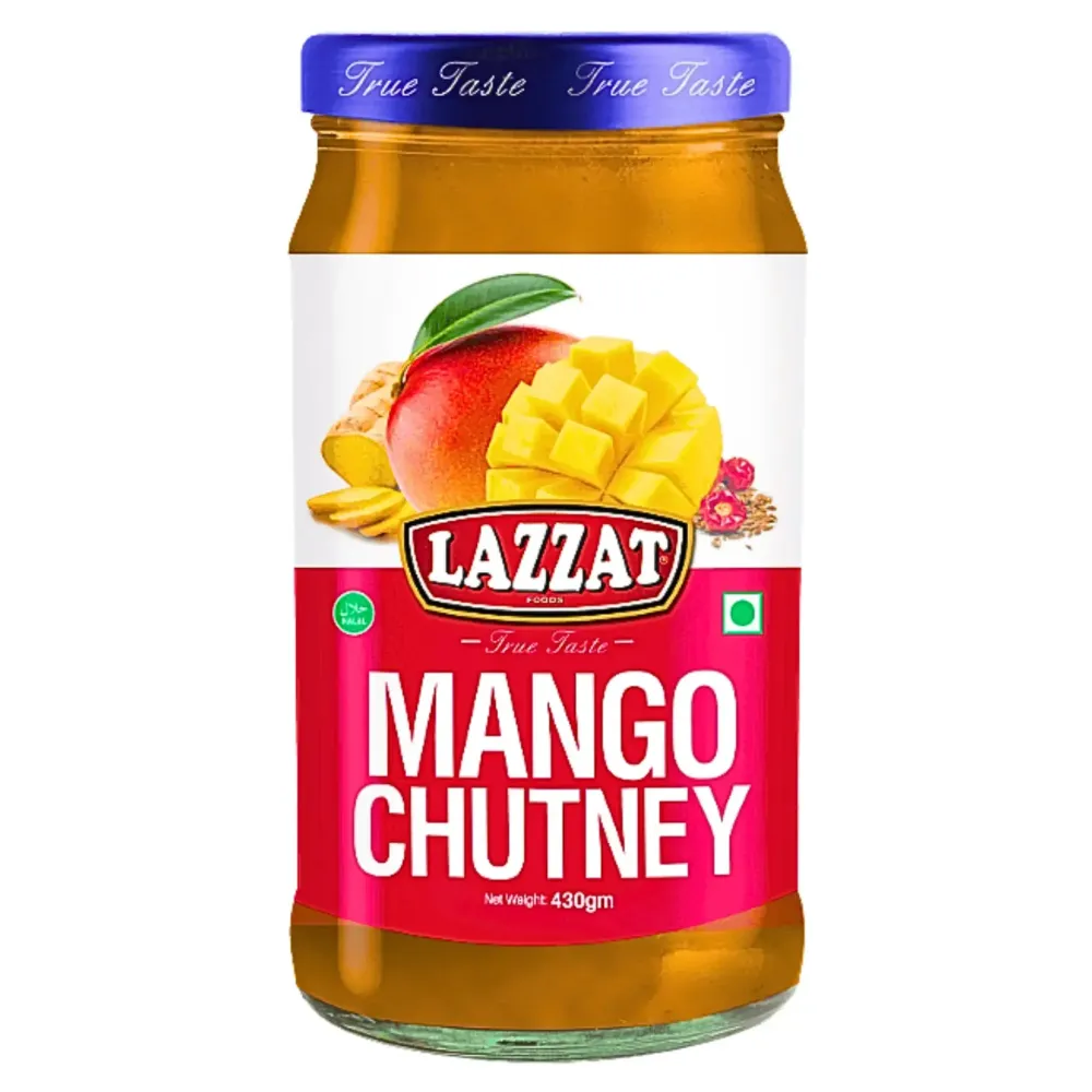 Lazzat Mango Chutney (Hot & Spicy) 430g