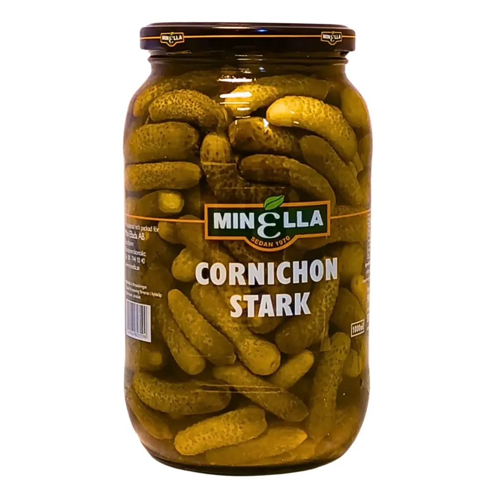 Minella Cornichons Stark 900g – Krispiga Gurkor med Sting