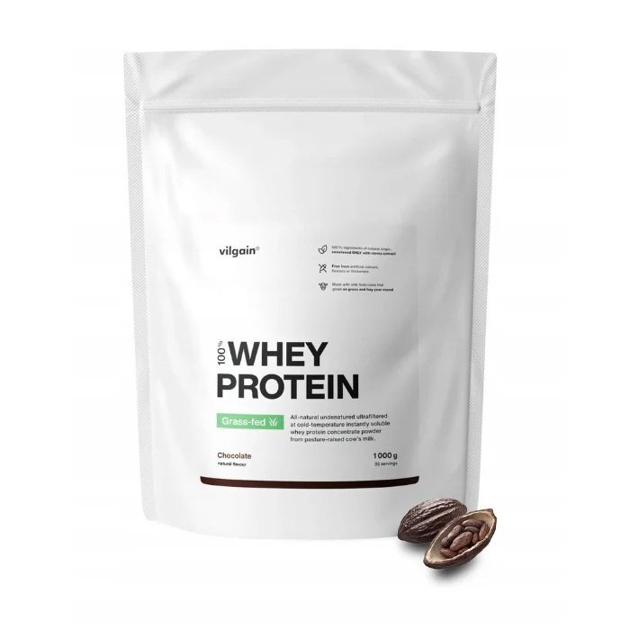 Vilgain Protein balsam från mjölk från gräsbetande kor, chokladsmak 1000 g