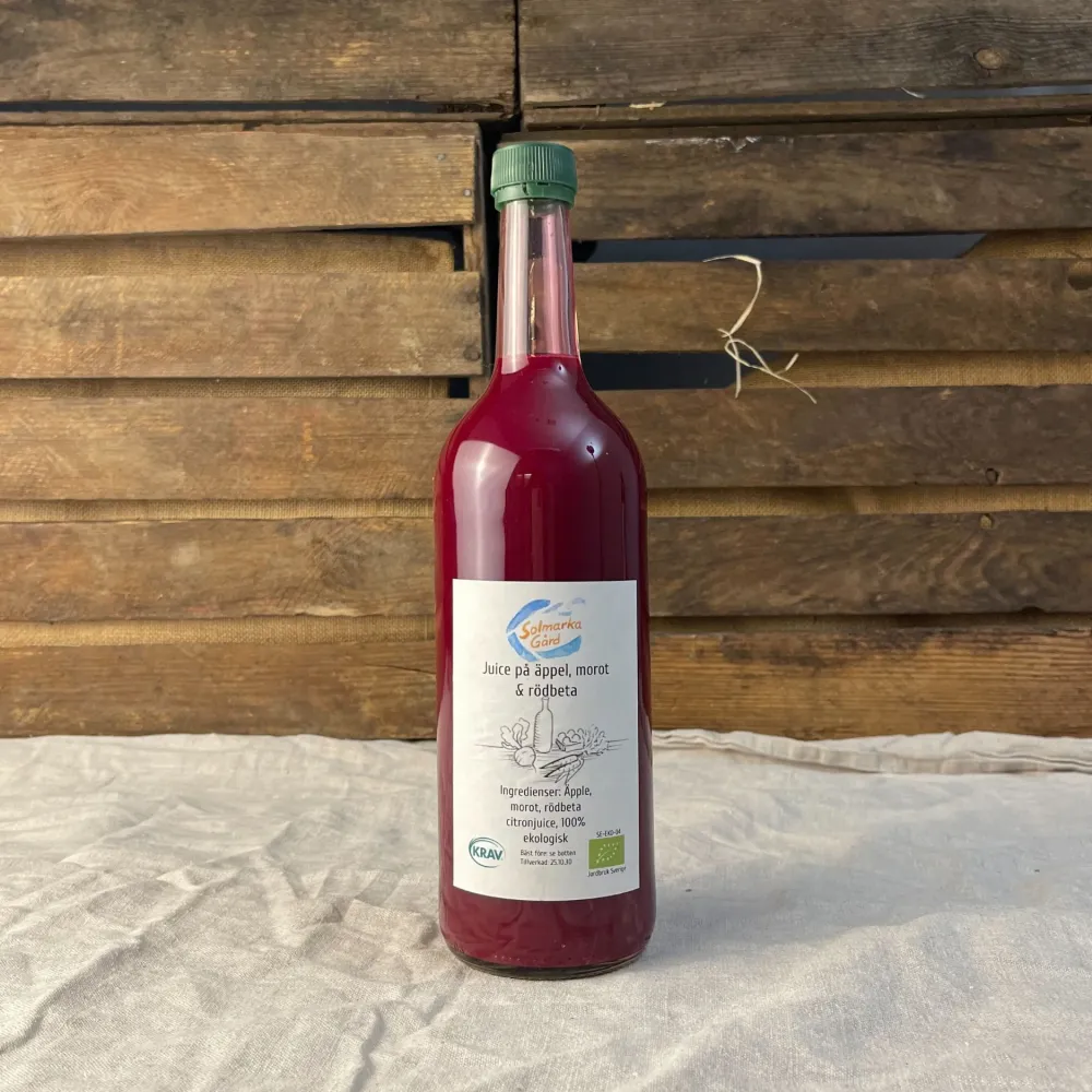 Juice på äppel, morot & rödbeta 75cl EKO