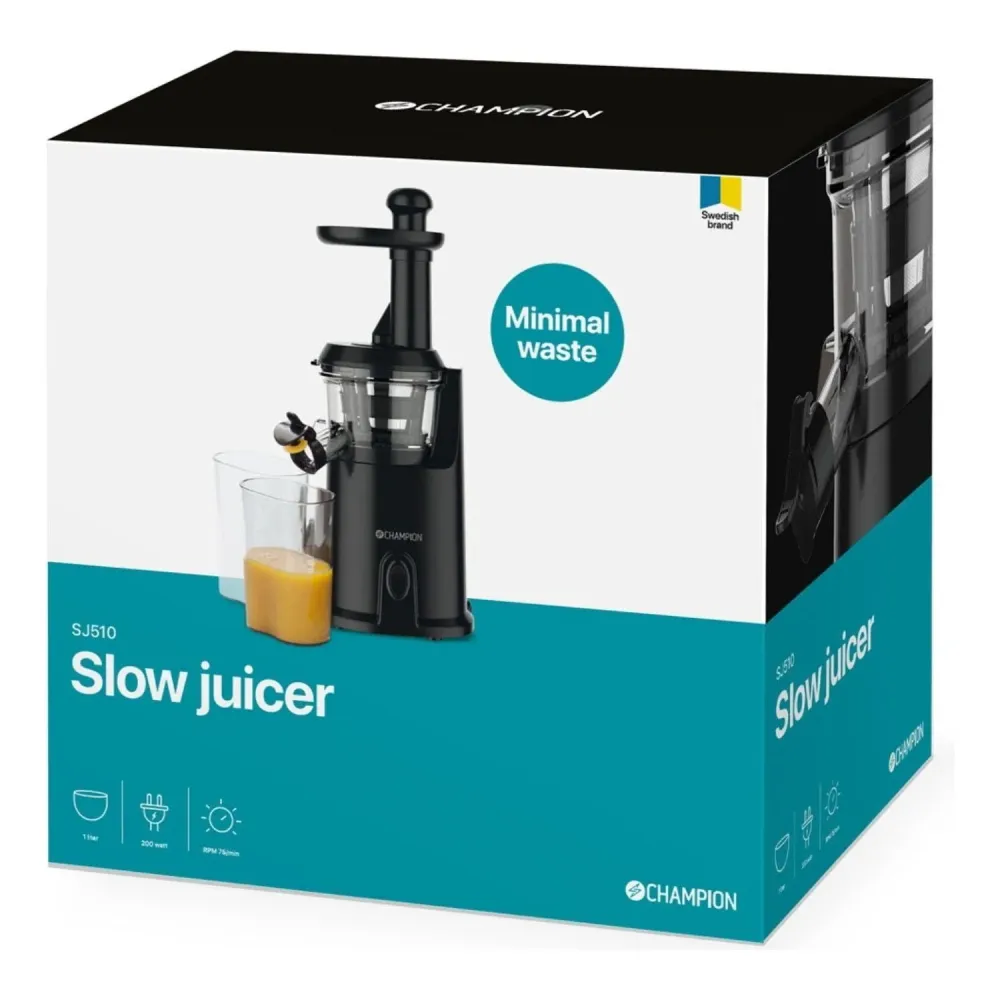 Champion Slowjuicer 1L 200W SJ510 Träkol