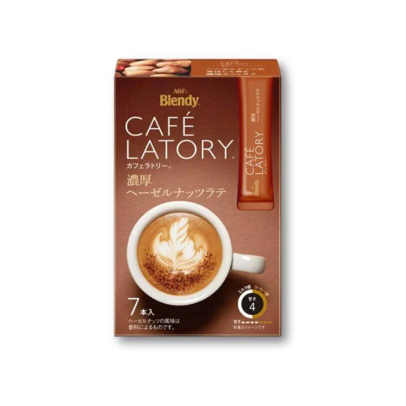 AGF Blendy Cafe Latory Stick Hasselnötslatte (Instantkaffe) 7 bitar