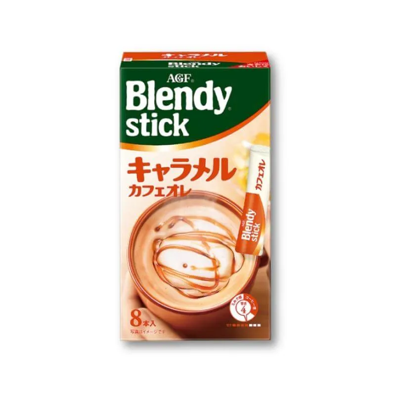 AGF Blendy Cafe Latory Stick Karamell Café Au Lait (Snabbkaffe) 8 bitar