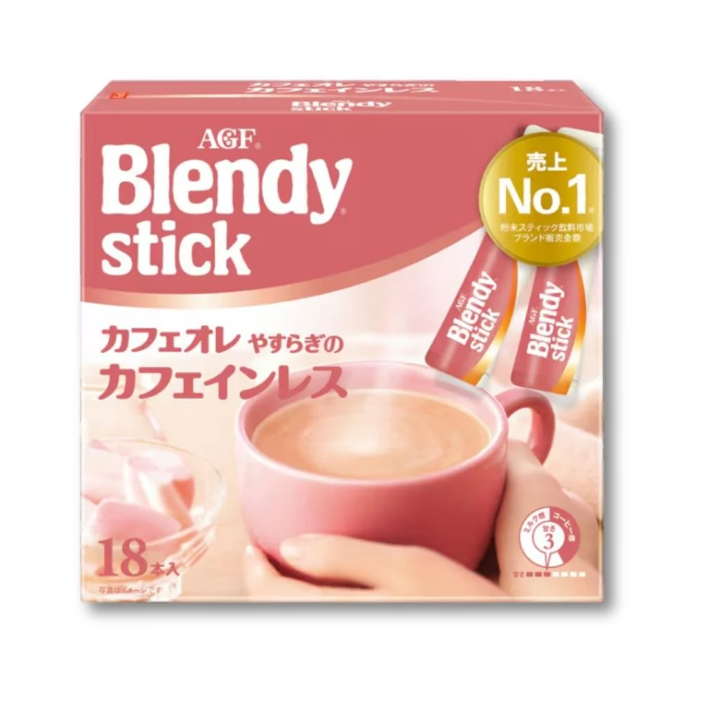 AGF Blendy Stick Cafe au Lait Avkopplande med koffein (Snabbkaffe) 18 bitar