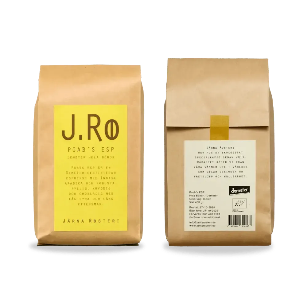 Järna Rosteri Poab’s ESP – Biodynamisk Espresso 450 g
