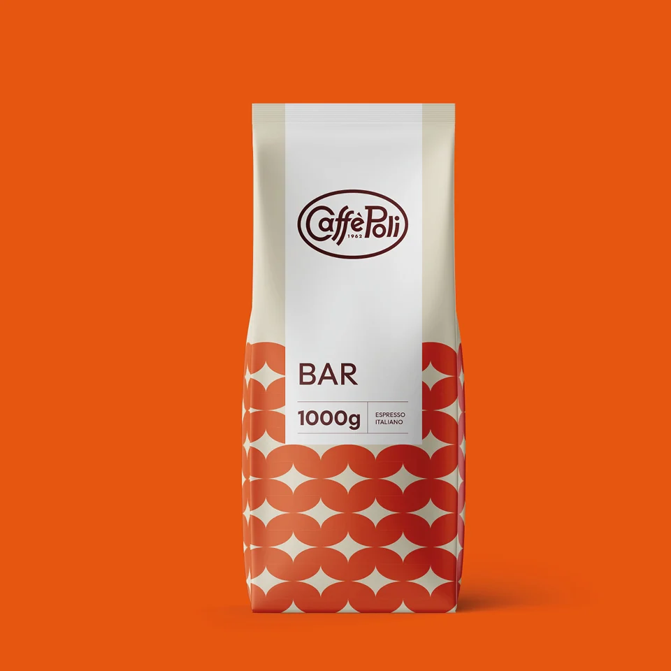 Caffè Poli Bar Kaffebönor 50/50% Röd – 1000g