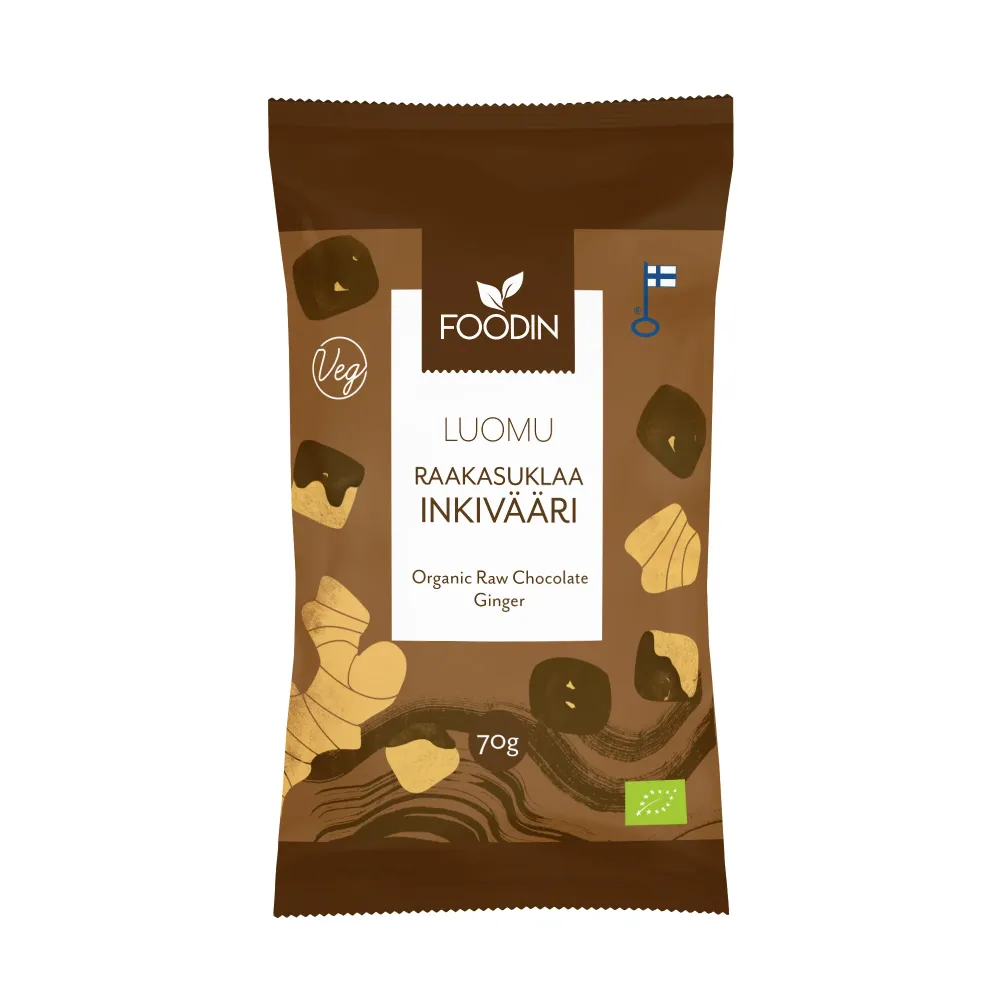 Råchokladdoppad ingefära, 70 g