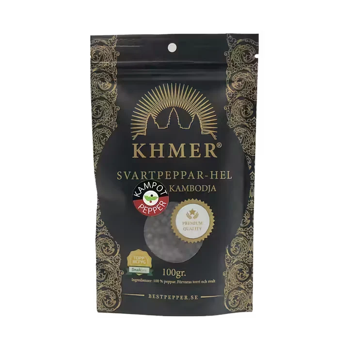 Khmer Kampot Svartpeppar påse 100g