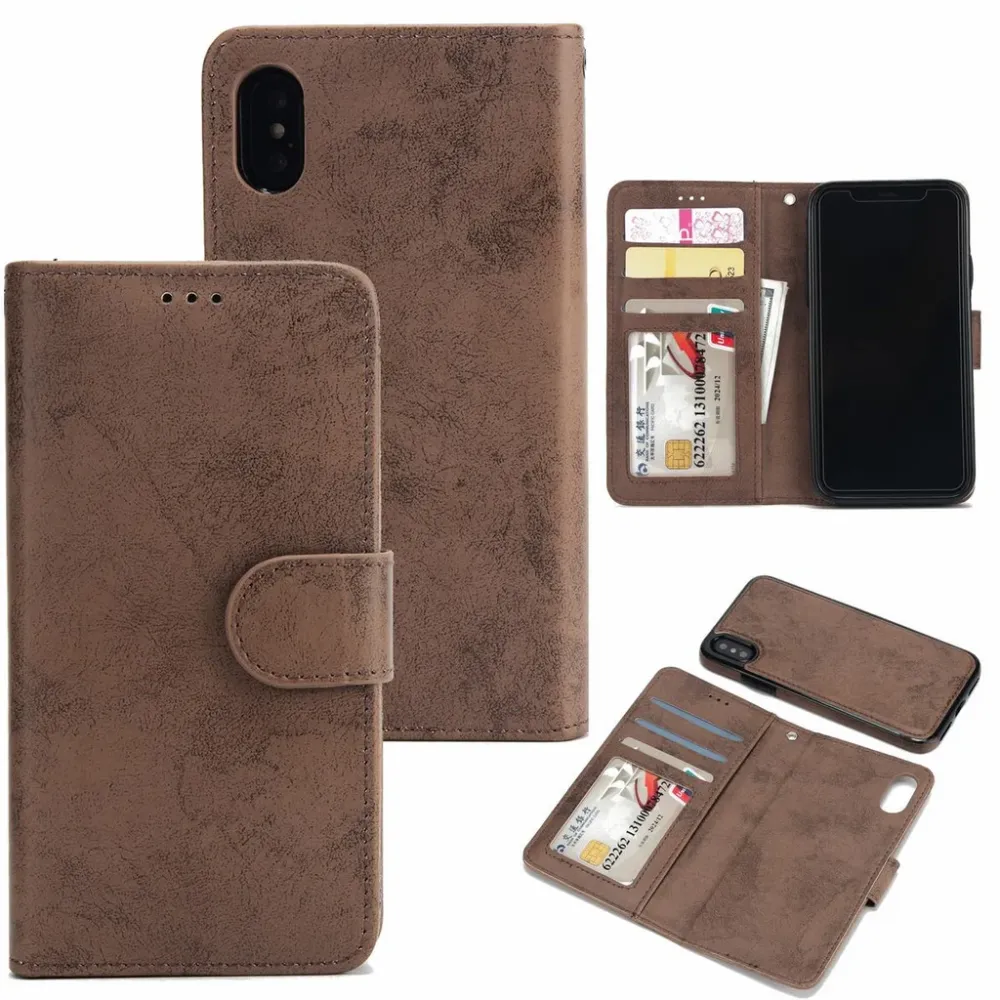 Mjukläder magnetfodral för iPhone X/XS med magnetlås. Black