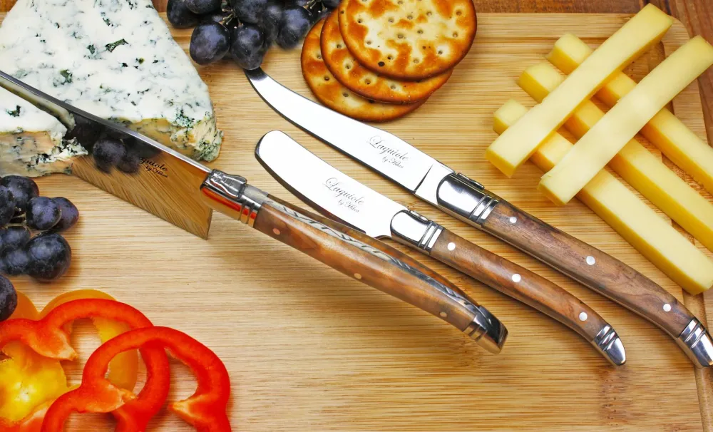 Knivar FunNordic Laguiole Hâws Ostset 3 delar + Tapasbricka