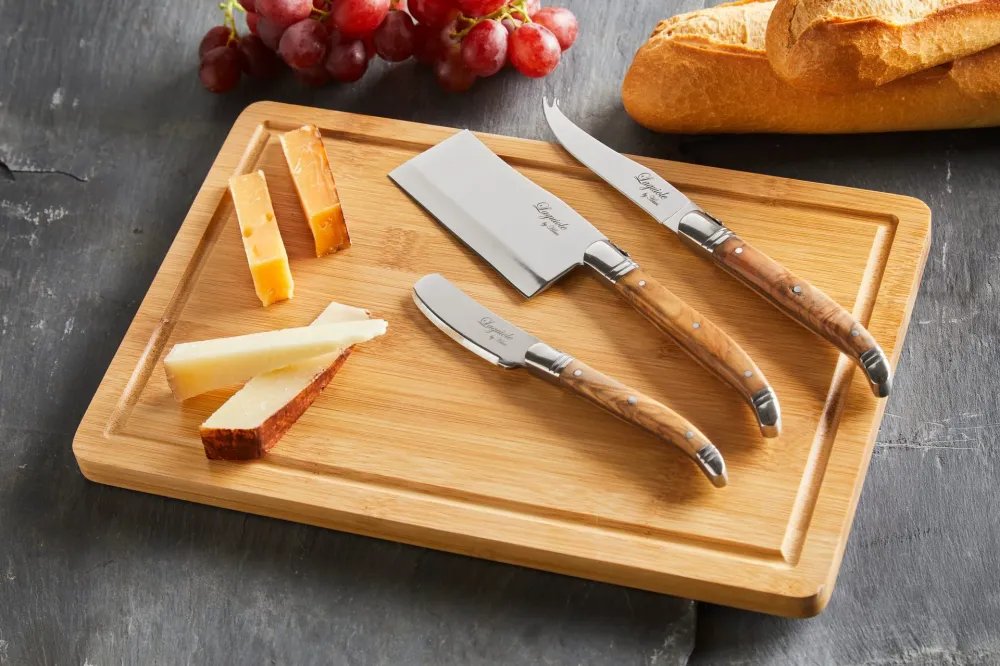 Knivar FunNordic Laguiole Hâws Ostset 3 delar + Tapasbricka