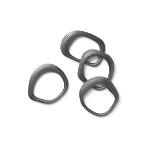 Flow Napkin Rings - Place 4 - Black Brass