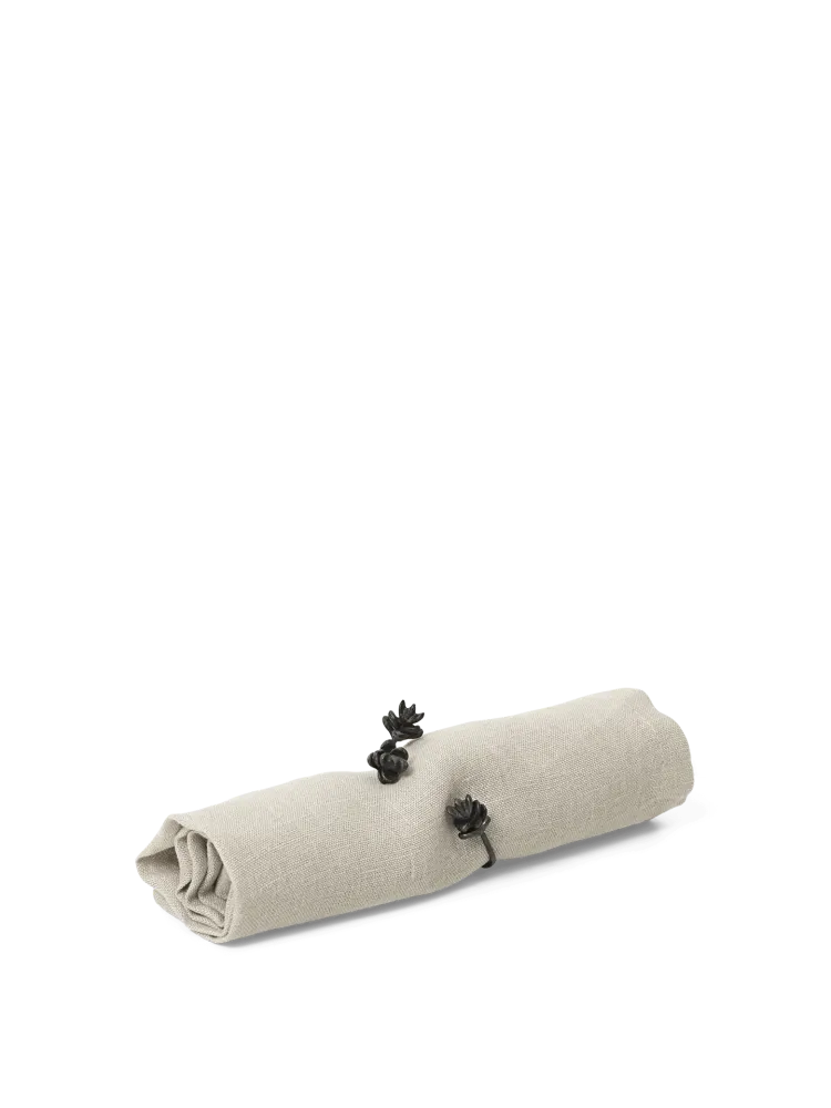 Forest Napkin Rings - Place 4 - Black Brass
