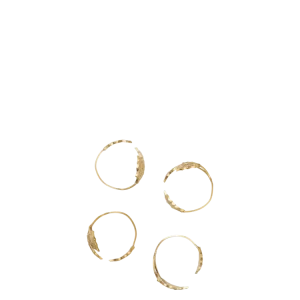 Holly Leaf Napkin Rings - Place 4 - Brass